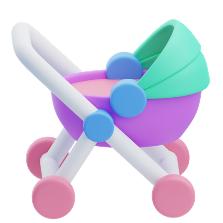Carrinho de bebê  3D Icon