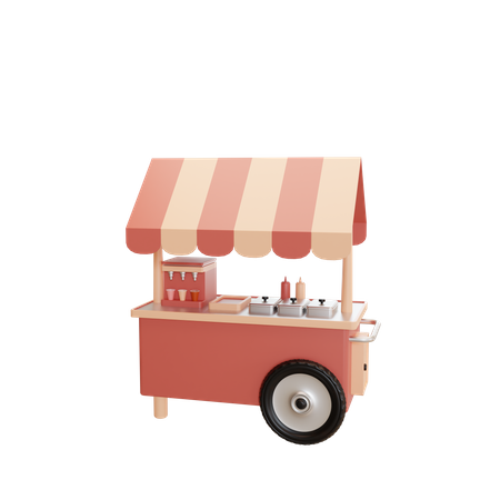 Carrinho de comida  3D Icon