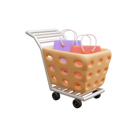 Carrinho de compras  3D Icon