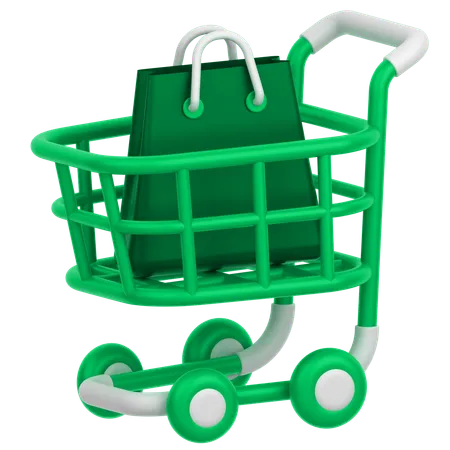 Carrinho de compras  3D Icon