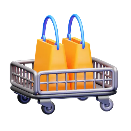 Carrinho de compras  3D Icon