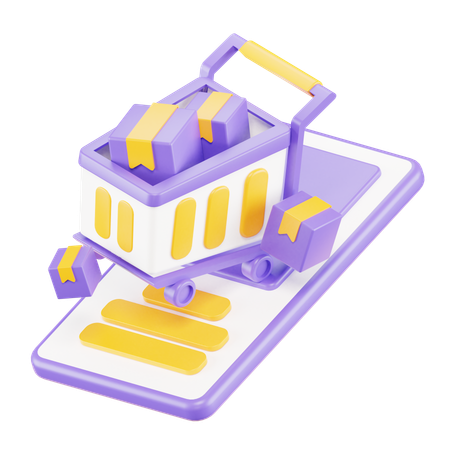 Carrinho de compras  3D Icon