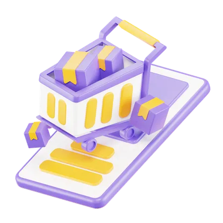 Carrinho de compras  3D Icon