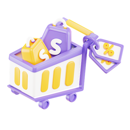 Carrinho de compras  3D Icon