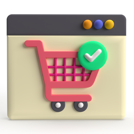 Carrinho de compras  3D Icon