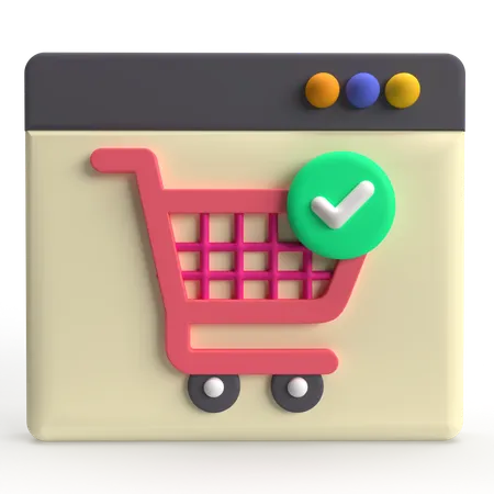 Carrinho de compras  3D Icon