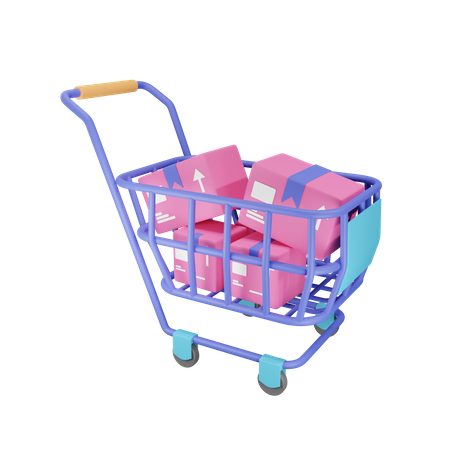 Carrinho de compras  3D Illustration