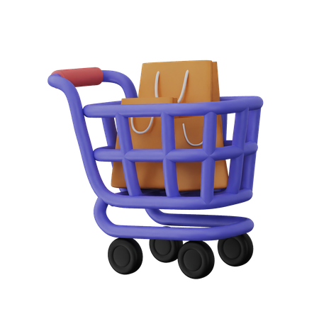 Carrinho de compras  3D Illustration