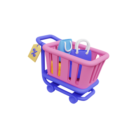 Carrinho de compras  3D Icon