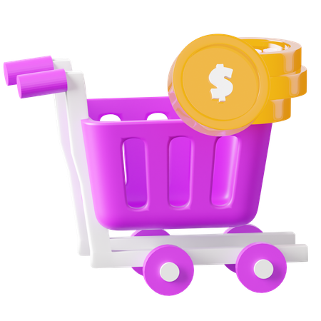 Carrinho de compras  3D Icon