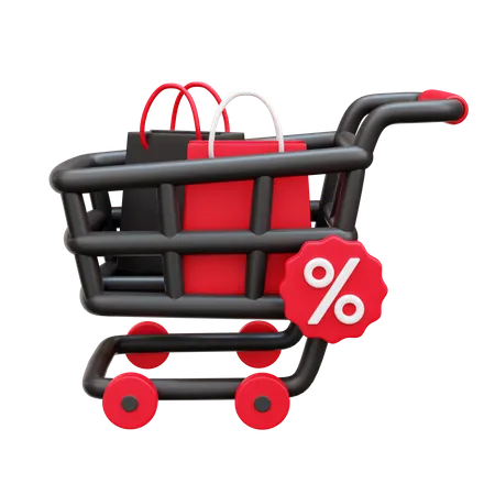 Carrinho de compras  3D Icon