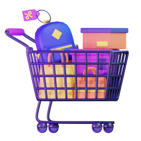 Carrinho de compras  3D Icon