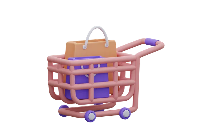 Carrinho de compras  3D Icon