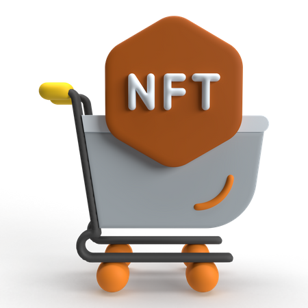 Carrinho de compras nft  3D Icon