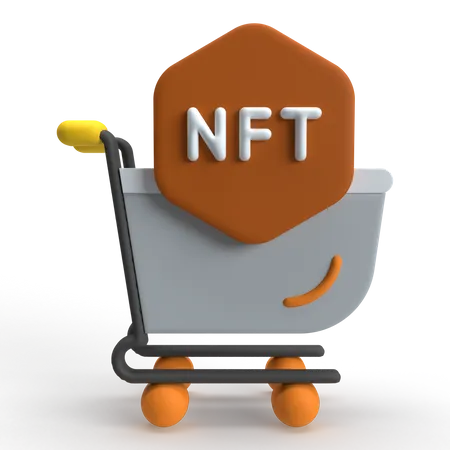 Carrinho de compras nft  3D Icon