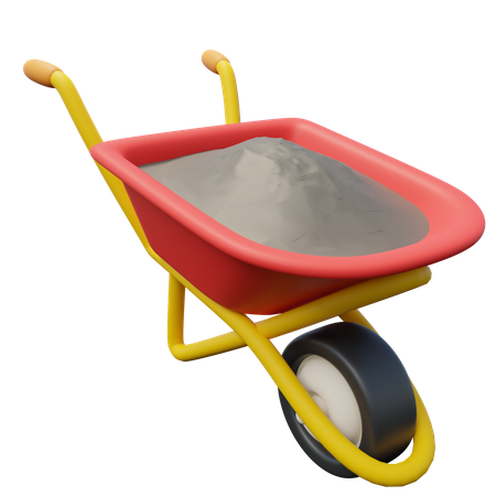 Carrinho de construção  3D Icon