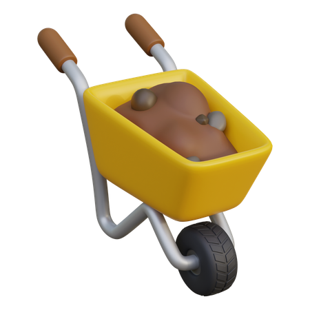 Carrinho de jardim  3D Icon