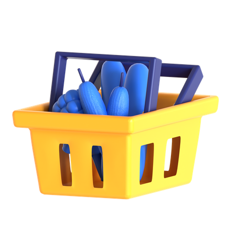 Carrinho de legumes  3D Icon
