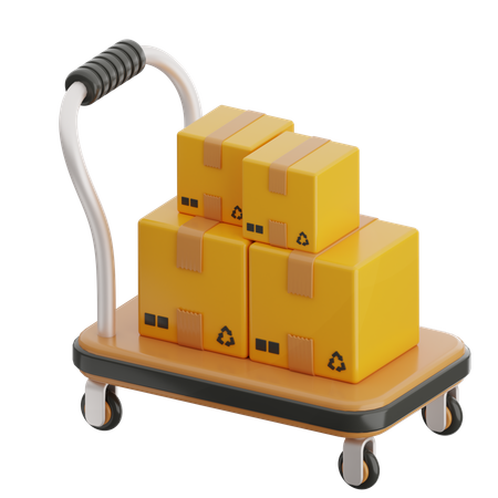 Carrinho logístico  3D Icon