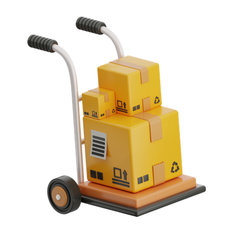 Carrinho logístico  3D Icon