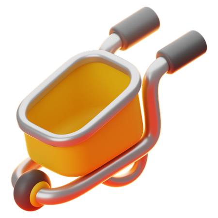 Carrinho de mão  3D Icon