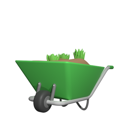 Carrinho de mão  3D Icon
