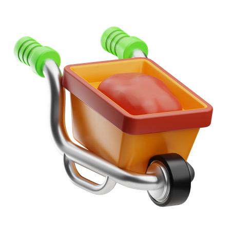 Carrinho de mão agrícola  3D Icon
