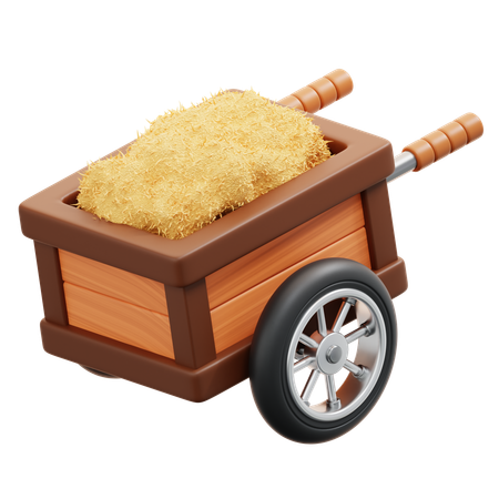 Carrinho de mão de fazenda  3D Icon