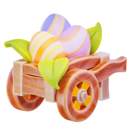 Carrinho de ovos  3D Icon