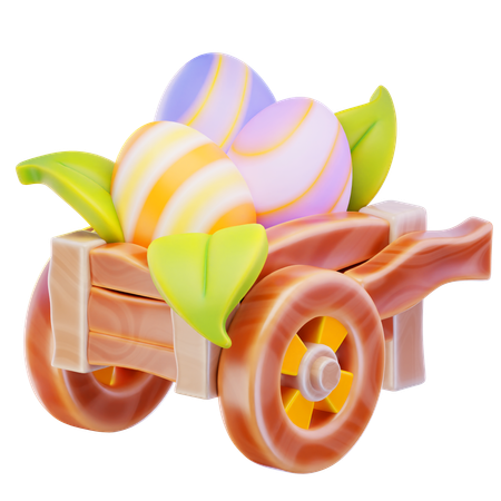 Carrinho de ovos  3D Icon