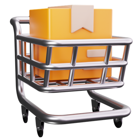 Carrinho de pacotes  3D Icon