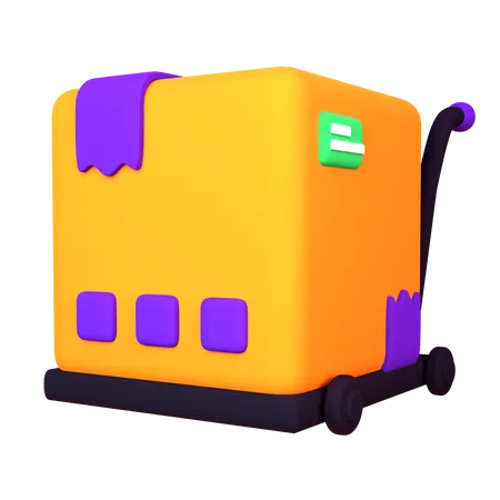 Carrinho de pacote  3D Icon