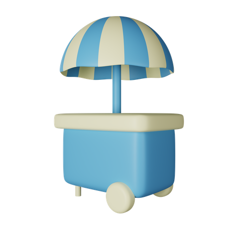 Carrinho de sorvete  3D Icon