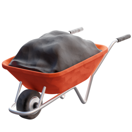 Carrinho de sujeira  3D Icon