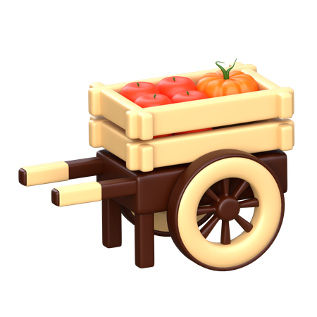 Carrinho de legumes  3D Icon