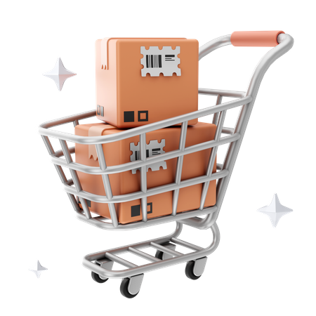 Carrinho logístico  3D Icon
