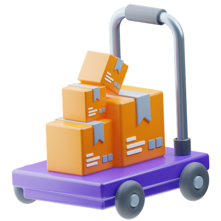 Carrinho logístico  3D Icon
