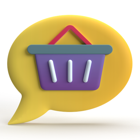 Mensagem do carrinho  3D Icon