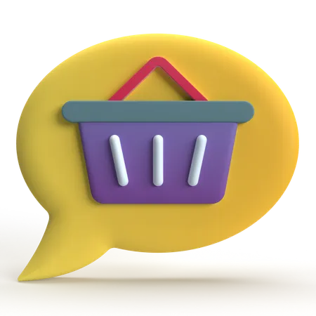 Mensagem do carrinho  3D Icon