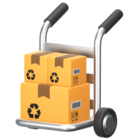 Carrito de caja  3D Icon