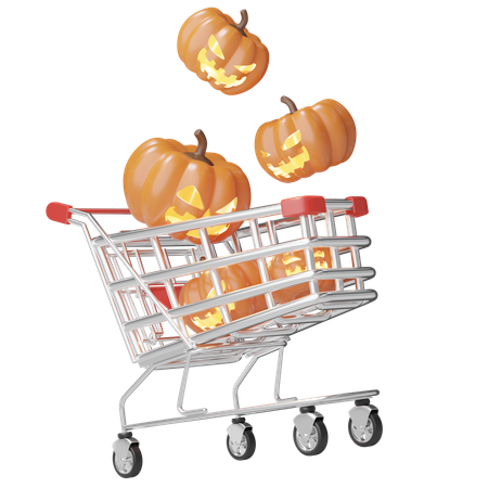 Carro de calabazas  3D Icon