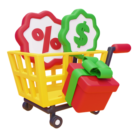 Carrito de compras  3D Icon