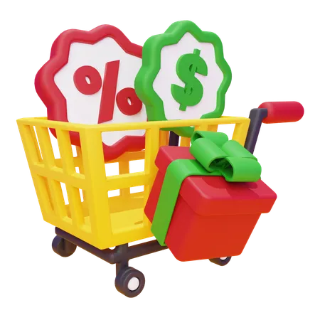 Carrito de compras  3D Icon