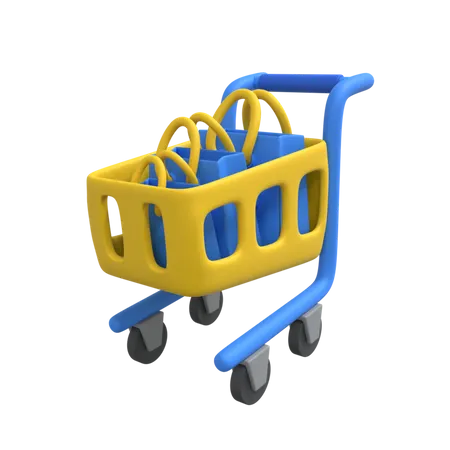 Carrito de compras  3D Illustration