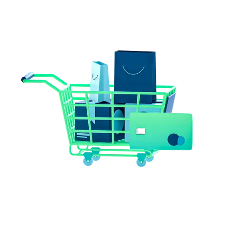 Carrito de compras  3D Illustration