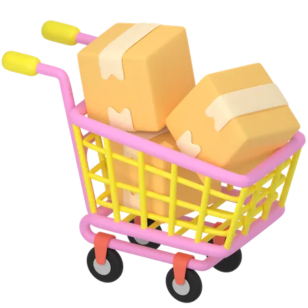 Carrito de compras  3D Icon