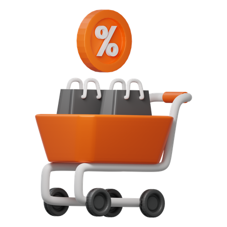 Carrito de compras  3D Icon