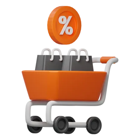 Carrito de compras  3D Icon