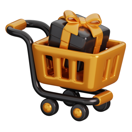 Carrito de compras de regalos  3D Icon