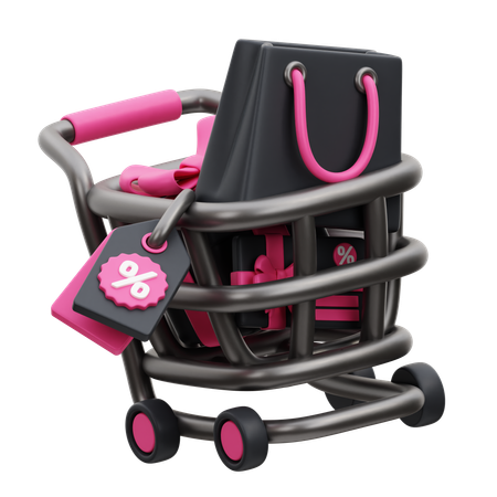 Carrito de compras  3D Icon